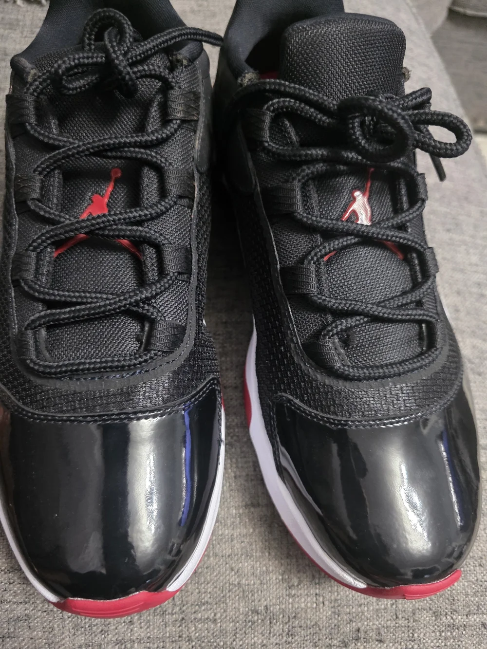 Jordan Men’s Black and Red Low-Top Athletic Sneakers